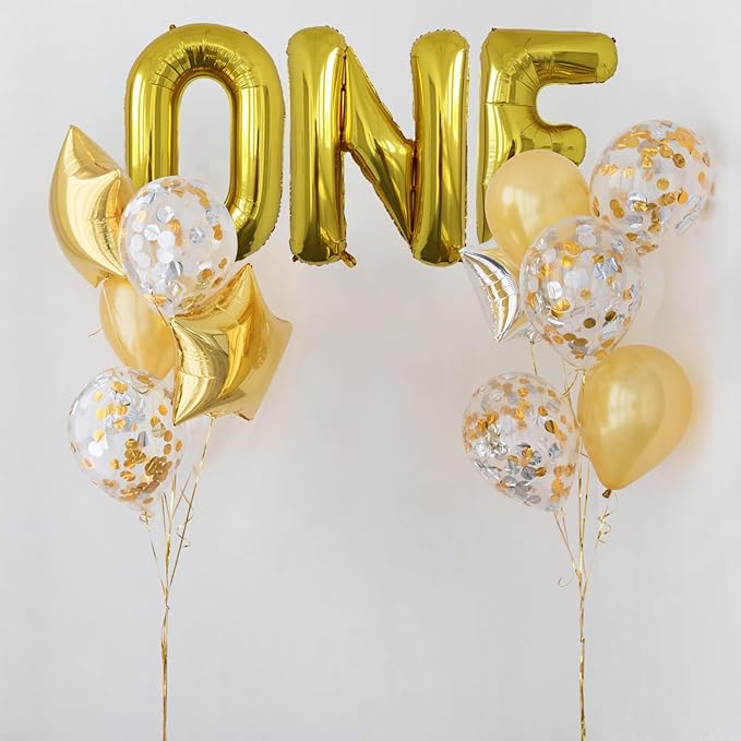 M Letter Balloons, 40 Inch Large Gold Letter Balloons, A to Z Mylar Balloons Letters, M Foil Balloon, for Birthday, Baby Shower, Wedding, Anniversary Party Decoration