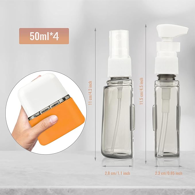 Bpluma Travel Bottles, Leak Proof Containers For Toiletries TSA Approved Airplane Accessories Kits For Liquid With Labels