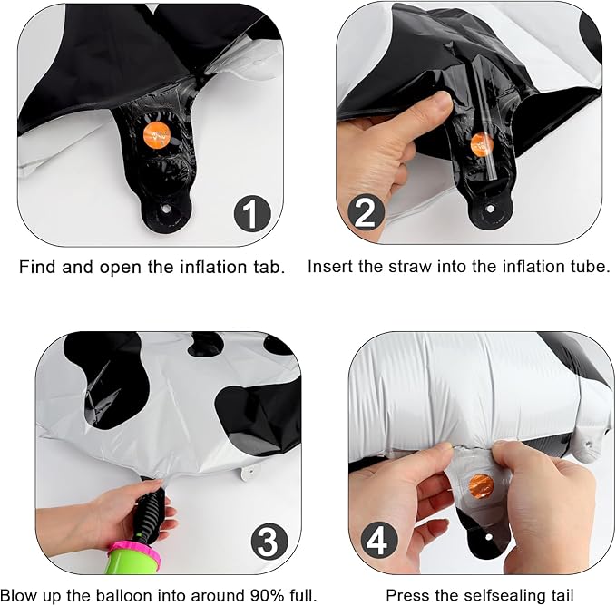 Cow Print Number Balloon Birthday Decorations, 40 inch Number balloon 0-9(Zero-Nine), Cow Balloon for Farm Birthday Party Supplies, Cow Themed birthday party Decorations (Number 5)