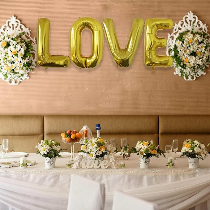 40 Inch Large Gold Letter S Balloons, A to Z Helium Balloons, Foil Mylar Big Balloons for Birthday Party Anniversary Supplies Decorations