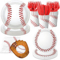 Baseball Party Decorations,168pcs Baseball Birthday Decorations Tableware Baseball Plates and Napkins Cups for Boy Birthday Party,Serve 24