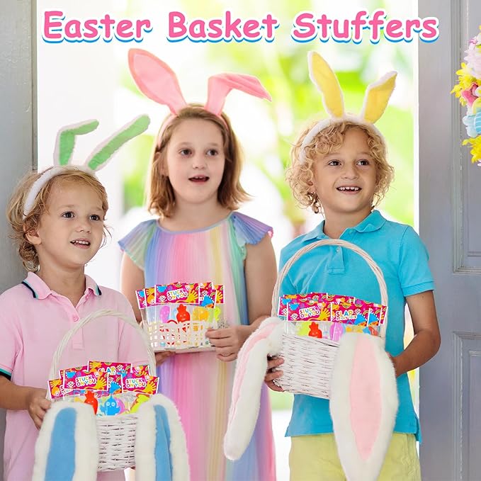 Bulk Easter Sticky Hands Toys for Kids,100 Pack Easter Party Favors for Toddlers,Non Candy Basket Goodie Gift Bag Stuffers,Easter Egg Pinata Fillers Classroom Games Activities Prizes for Boys Girls
