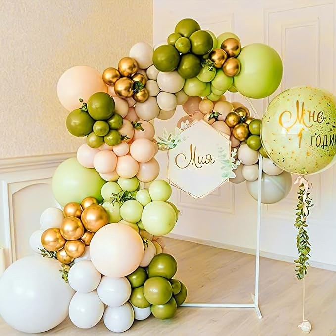 PartyWoo Olive Green Balloons 50 pcs 12 Inch Matte Sage Boho Green Eucalyptus Helium Balloons for Wedding Baby Shower Gender Reveal Birthday Graduation Jungle Safari Party Decorations Green-F06