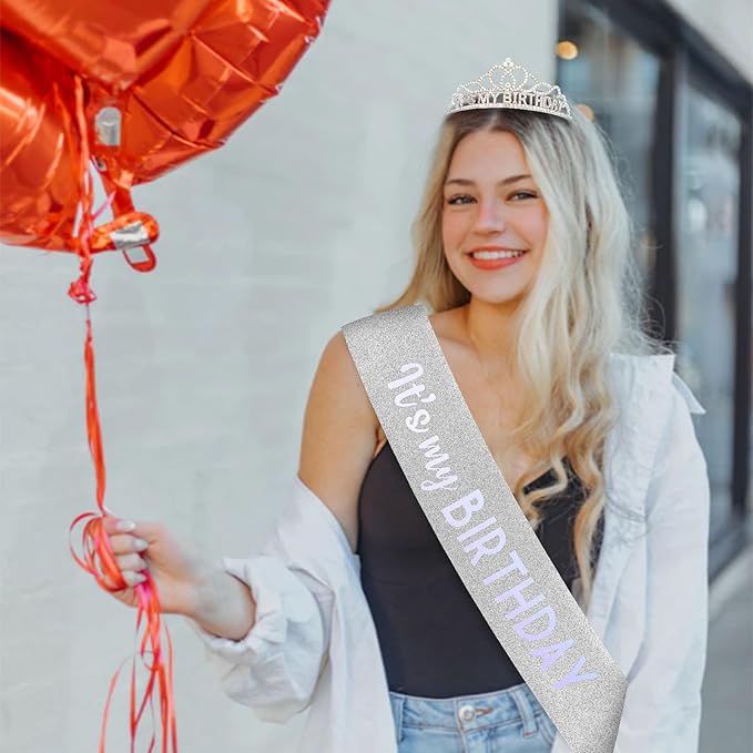 CAVETEE Birthday Crowns for Women, Happy Birthday Crown for Party Decorations