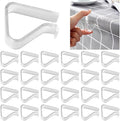 24 Pieces Transparent Clear Tablecloth Clips, Plastic Table Cloth Clips，Windproof Table Cover Holder Clamps，Table Cloth Holder for Christmas Home Wedding Party Indoor Outdoor Camping Picnic (Large)