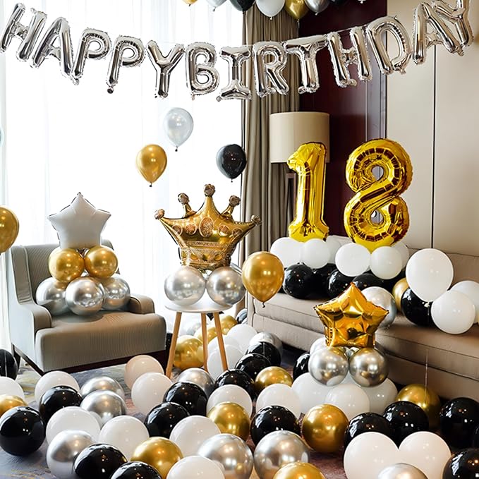 40 Inch Gold Number Balloons, Helium Mylar Foil Number Balloons for Birthday, Number 1 Balloon for 1st Birthday Decorations for Kids, Anniversary Party Decorations Supplies