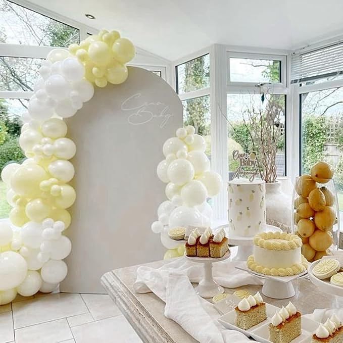PartyWoo Beige Balloons 152pcs Different Sizes of 18 12 10 5 Inch Cream Ivory Balloon Arch Kit Garland for Wedding Bridal Graduation Baby Shower Easter Birthday Tea Boho Party Decorations White-Q08