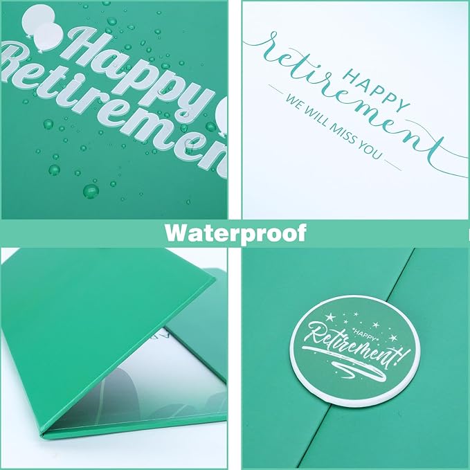 Green Retirement Party Decorations - Retirement Signing Board Guest Book Alternative | Officially Retired Gift for Men & Women | Farewell Party Supplies