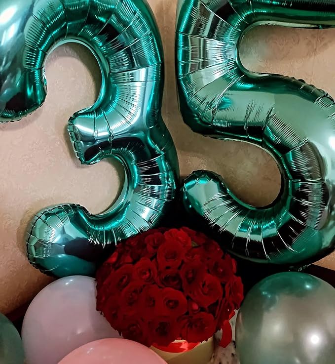 Teal Blue 8 Balloon, Number Balloons 40 Inch, 8th Birthday Decorations for Girls, Birthday Balloons, Teal Blue Party Supplies, Number 8 Balloon