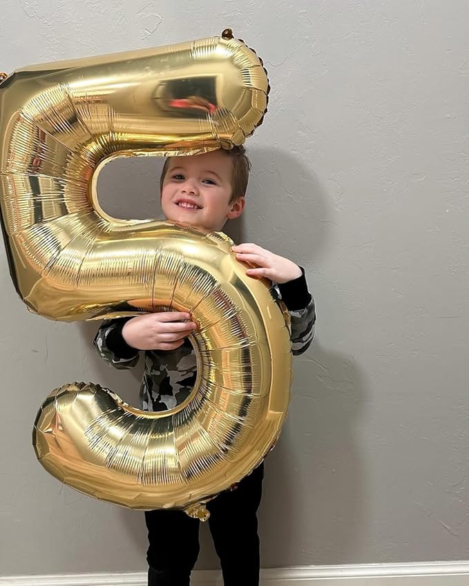 Champagne Gold Number 1 Balloon for First Birthday 40 Inch, White Gold 1st One Number Balloons Birthday Decorations for Girl Boy Toddler Baby
