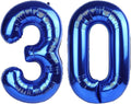 Navy Blue Jumbo Number 30 Balloon 40 Inch, Boy Girl 30 Birthday Supplies, Foil Helium 30 Birthday Giant Balloon, Mylar Blue Number Balloons Anniversary Decorations
