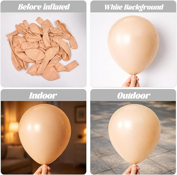 130pcs Blush Pink Balloons Different Sizes 18" 12" 10" 5" Boho Pink Latex Balloon Garland Arch Kit for Birthday Baby Shower Graduation Wedding Gender Reveal Party Decorations