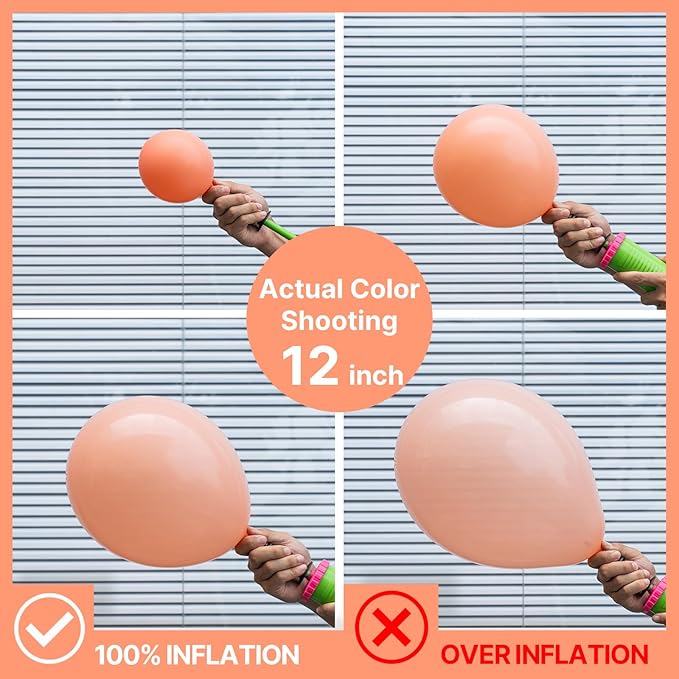PartyWoo Peach Balloons 140pcs Different Sizes of 18 12 10 5 Inch Light Orange Blush Pink Latex Balloon Arch Kit for Wedding Bridal Shower Baby Shower Birthday Party Decorations Orange-Y21