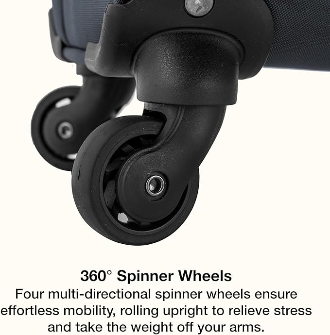 U.S. Traveler Anzio Softside Expandable Luggage with Spinner Wheels, Dark Grey, 30-Inch Large