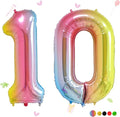 Smlpuame 40 Inch Number Balloons 0-9 Rainbow Gradient Large Number 10 Balloons, Digital Balloons for Birthday Party Celebration Decorations, Helium Foil Number Balloons for Wedding Anniversary
