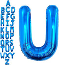 40 Inch Blue Letter U Balloons, DIY Phrase Foil Alphabet Letter U Balloons DIY Word U Banner for Birthday Anniversary Celebration Graduation Party Supplies Decoration