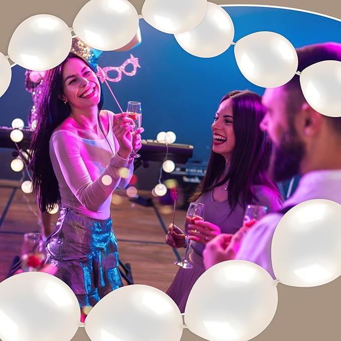 Link Balloons 6 Inch - 100 Pcs Quick Link Balloon Latex Linking Balloons Connected Linkable Balloon Birthday Wedding Party Decorations(Clear)
