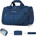 Hanke Underseat Carry On luggage Bags for Travel, Foldable Travel Bags for Women, Soft Lightweight Personal Item Travel Bag Small Carry On Bags for Airplanes, Travel Tote Bags for Women Men.（Blue）