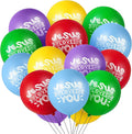 Gejoy Jesus Loves You Balloon 12 Inch Latex Christian Religious Jesus Balloon Party Decor for He Is Risen Party Decor Favor Cross Church Event Birthday Sunday Supplies(Bright Colors,60 Pcs)