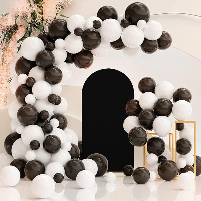 Arch Covers,Arch Backdrop Stand Fitted Cover for Wedding Birthday Party Ceremony Banquet Decoration(6.6FT,Black,Cover Only)