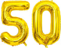 Giant Gold Number 50 Balloons, 40 Inch Jumbo Number 50, Large Foil Mylar Balloons for Girls Women 50th Birthday Party Decorations, 50 Anniversary Events Decorations