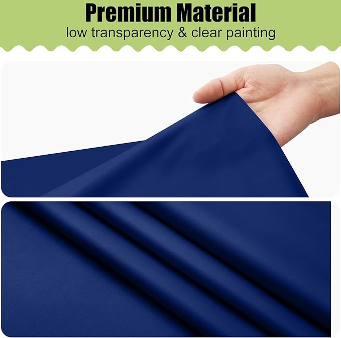 Smiry Disposable Table Cloth - 6 Pack, 54 x 156 Inch Waterproof Rectangle Tablecloths for Parties, Decorative Plastic Table Cover, Leakproof & Sturdy, Navy