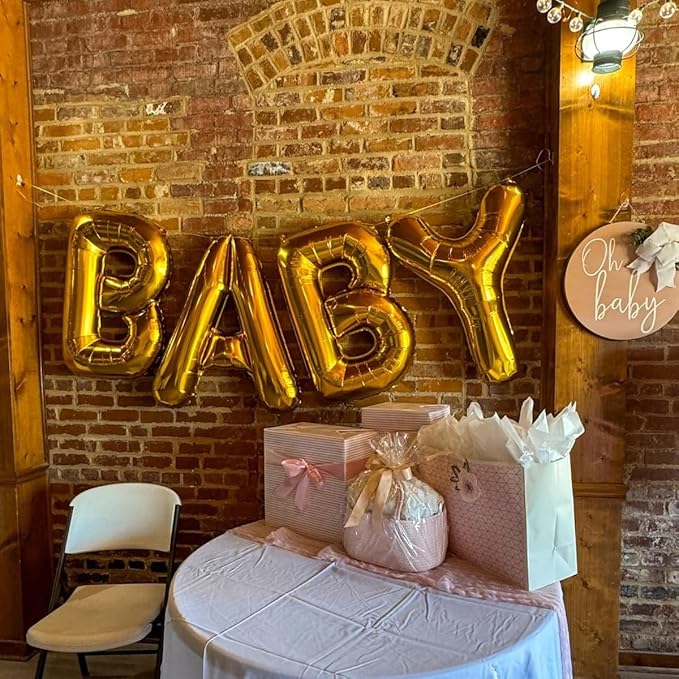 40 Inch Letter Foil Balloons Gold for Graduation, Birthday, Wedding Decorations Jumbo Photo Backdrops Big Alphabet H
