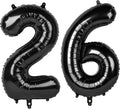 Number 26 Balloons, Balloons for Man Woman 26th Black Birthday Party Decoration, 40 Inch Foil Number Ballon for 26, 62, 2026 Anniversary, Bridal Shower, Graduation, Halloween, New Year