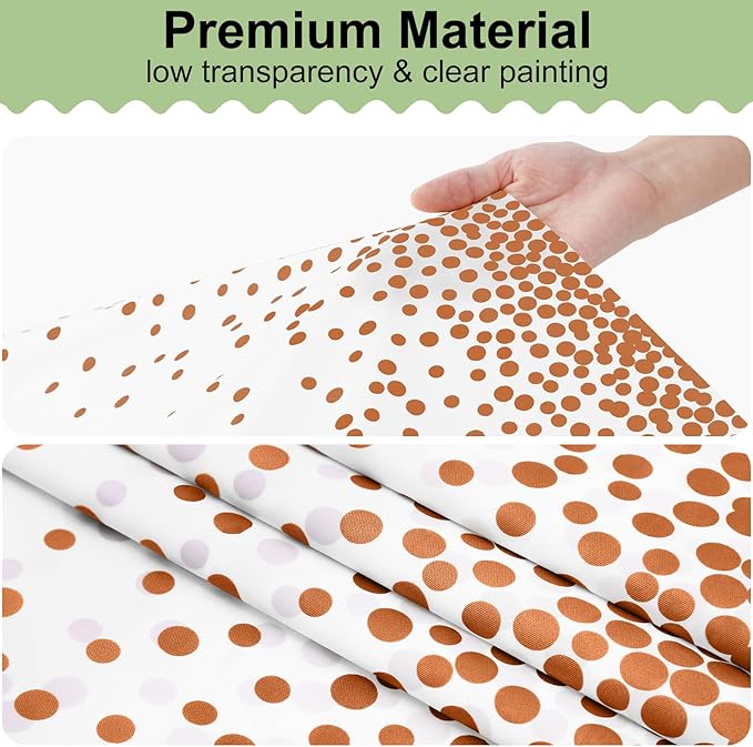 misaya 10 Packs Dot Disposable Table Cloth, 54 x 108 Inch Waterproof Plastic Tablecloth, Rectangle Rose Gold Dots in White Table Covers for Easter, Picnic, Birthday, Party