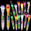 12PCS Halloween Pens,Multicolor Ballpoint Pens with Lights 4 Colors in 1 Halloween Retractable 0.7mm Multicolor Glow Writing Stationery for Holiday Party School Supplies Students Rewards