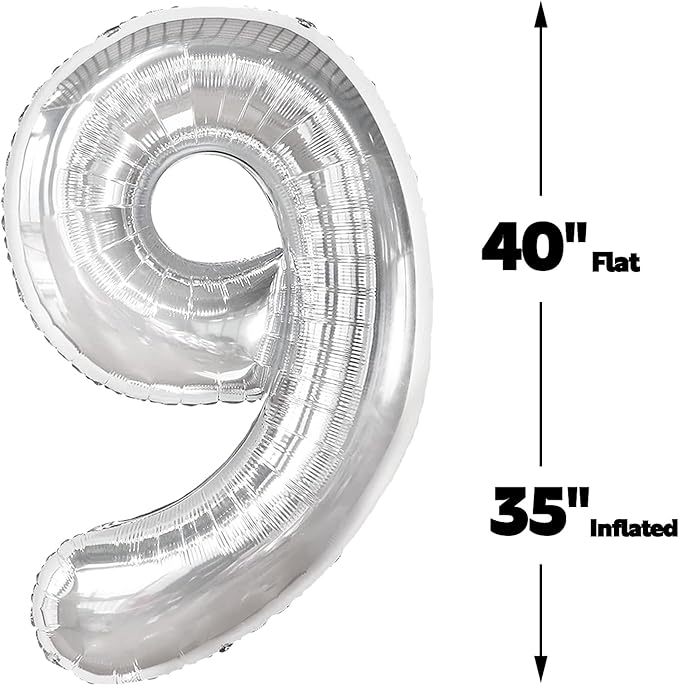 40 Inch Big Silver 29 Balloon Number, Jumbo Giant Happy 29 92 Birthday Party Decorations, Large 29 Mylar Foil Anniversary Birthday Party Engagement Decorations
