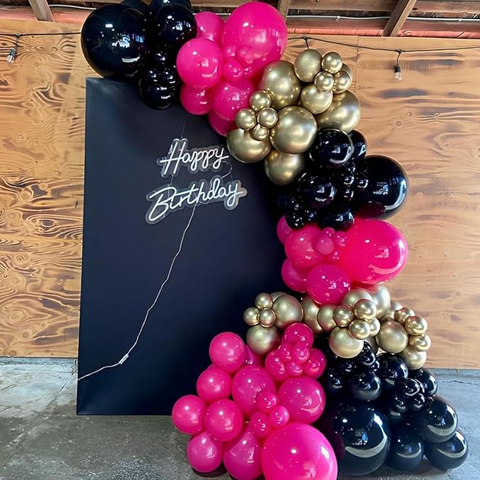 90pack Black Balloons Different Size 18/12/10/5 Inch Black Balloon Garland Arch Kit for Graduation, Wedding, Birthday, New Year, Baby Shower, Anniversary, Holiday Party Decorations