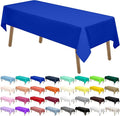 PARTY ULYJA Royal Blue Plastic Tablecloths 2 Pack 54 x 108 Inch Rectangle PEVA Vinyl Dark Table Covers for Parties Picnics Weddings