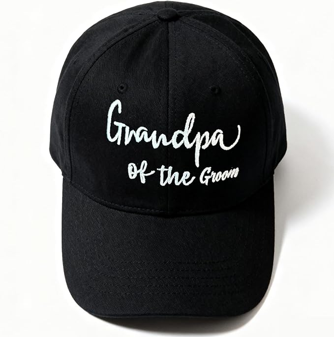 Adjustable Embroidered Hat for Bridal Shower Wedding Engagement Anniversary Honeymoon Newlyweds Couples Gifts