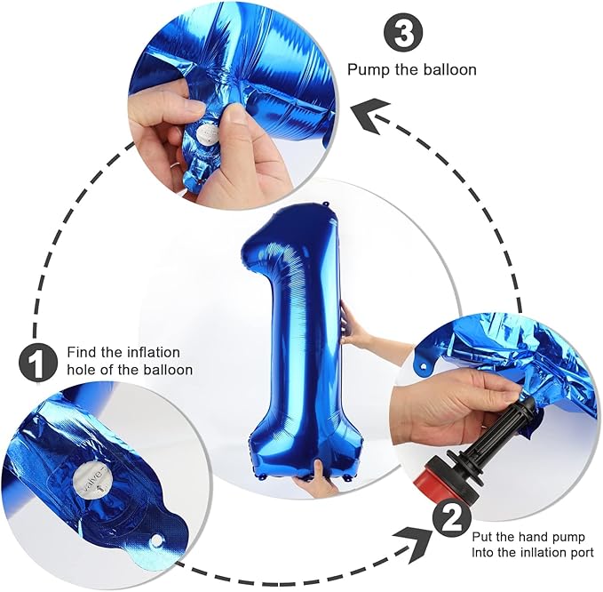 40 Number Balloons, 40 Inch Dark Blue 40th Birthday Decoration for Women & Men, Large Foil Party Decorations for Engagement Celebration Memorial Day's Supplies