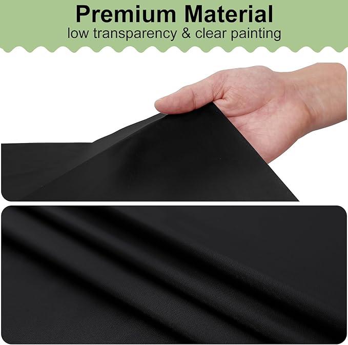 misaya 6 Packs Disposable Plastic Table Cloth, 54 x 132 Inch Waterproof Rectangle Tablecloth, Leakproof & Sturdy Decorative Table Covers for Easter, Picnic, Party and Outdoor, Black