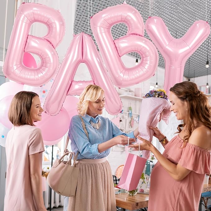 Pink Letter K Balloons,40 Inch K Letter Balloon Light Pink,A to Z Alphabet Polyester Film Helium Custom Letters Balloon for Birthday Anniversary Baby Shower Wedding Party Decorations