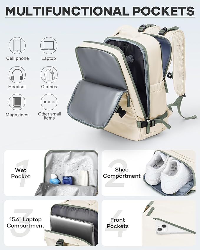 coofay Vacuum Backpack Travel with Pump Vacpack Travel Backpack with Vacuum System Compression Backpacks