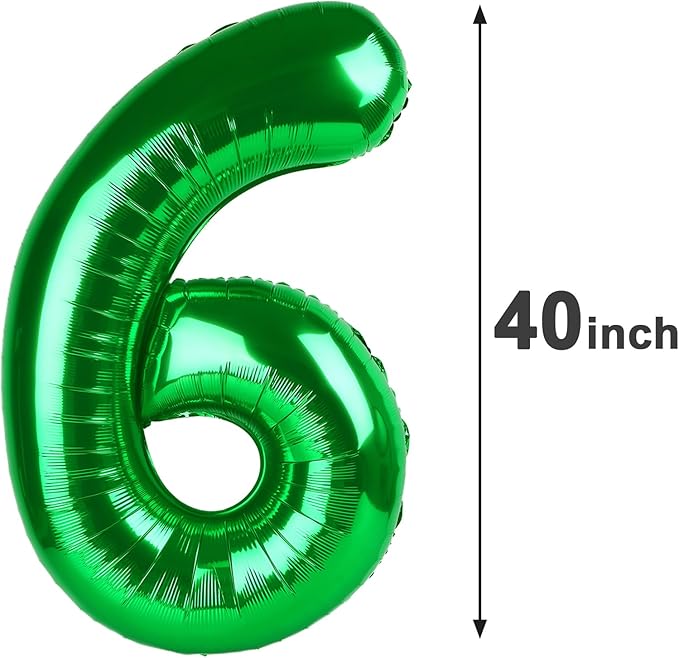 40 Inch Green Mylar Foil Number 26 Birthday Balloon, Digital Balloons for 26 Women Men Party Decorations Supplies, Big Helium Balloon Numbers for 26 62 Anniversary