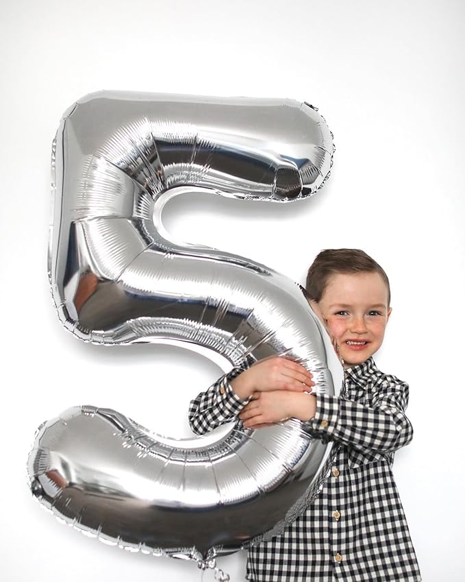 Silver Number 0 Balloon 40 Inch, 0 Balloon Numberfor 10th 20th 30th 40th 50th 60th Birthday Decorations, Silver Party Supplies for Men Women