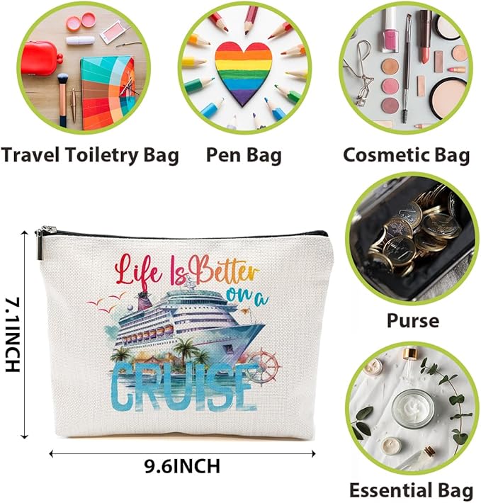 1 Pcs 3 Pcs 4 Pcs Makeup Bag, Girls Trip Gifts Favors Girls Weekend Gifts, Friendship Gifts for Women Bestie Bride