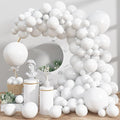 White Balloons 113Pcs Arch Garland Kit 5/10/12/18Inch Matte White Helium Party Balloons Latex for Birthday Engagement Decorations