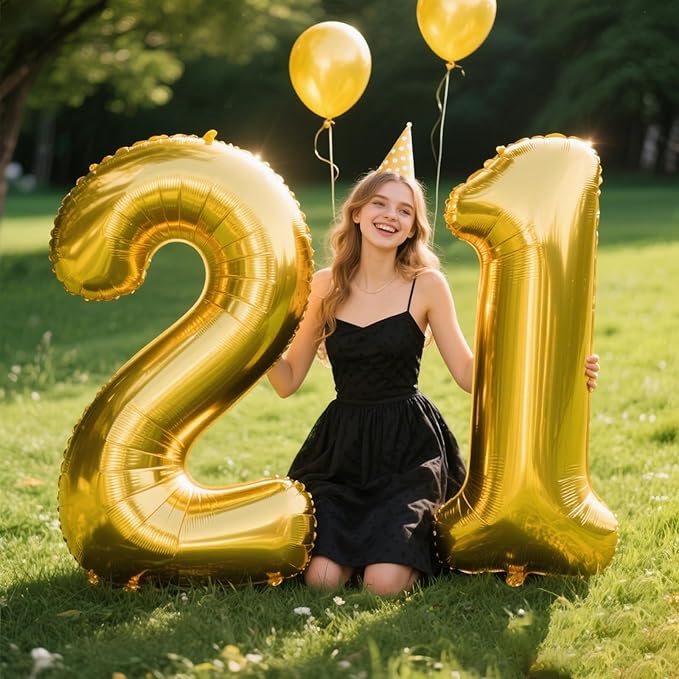 40 Inch Gold Balloon Number 11 Balloon,Jumbo Mylar Foil Helium Balloon for 11 Birthday Digital Balloons for Birthday Party,Wedding Anniversary Party Decorations