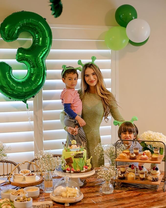 40 Inch Dark Green Number 1 Balloon, Giant Number 1 Balloons for 11th 12th 21st Birthday Decorations, Party Supplies for Baby Boy Girl, Dark Green Party Decor