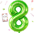 Smlpuame 40 inch Number Balloon 0-9 Green Large Number 8 Balloons,Digital Balloons for Birthday Party Celebration Decorations Supplies, Helium Foil Number Balloons for Wedding Anniversary