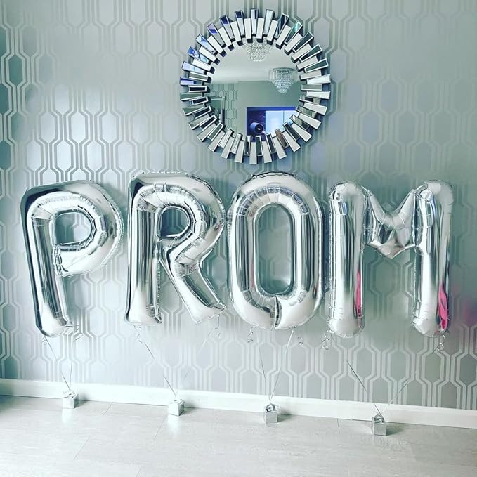 Silver Letter P Balloons 40 inch Large Alphabet P Balloons Silver Helium Foil Letter Balloon Banner for Birthday Party Anniversary Wedding Decoration