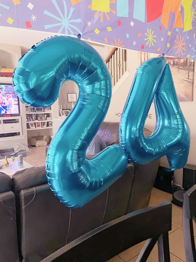 40 Inch Light Blue Numbers 9 Balloon, Balloons Decorations for 9 19 90 Birthday Party, Engagement, Wedding, Graduations, Photo Shoot Supplies
