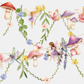Fairy Party Banner, Fairy First Birthday Party Decorations, Mushroom Flower Banner for Baby Shower Garden First Fairies Tale Theme Girls Birthday Wedding Decor