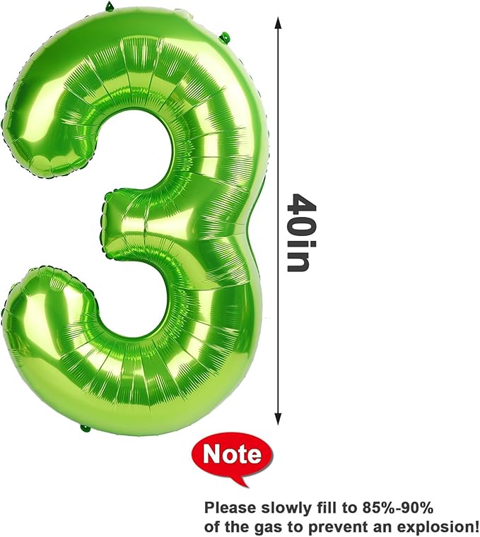 Number 6 Balloon 40 Inch, 6 7 Six Seven Birthday Decorations, 6th Birthday Balloon for Boy Girl, Light Green 16 60 61 65 Numbers Balloons Graduations Anniversary Supplies