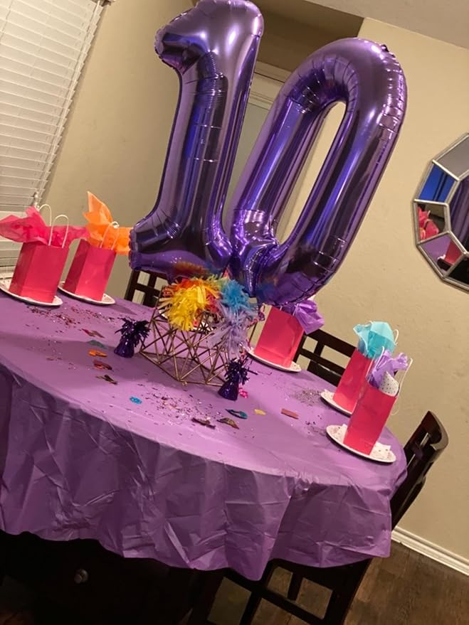 Numbers Balloon 3, 40 Inch Large Purple Balloon for Three Year Old Birthday Decor, 3 13 30 31 Birthday Party Decorations for Wedding Supplies